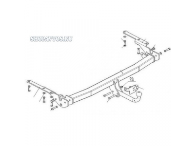Фаркоп на Toyota RAV4 SUV 2006-2013гг. от AvtoS Фаркоп на Toyota RAV4 SUV 2006-2013гг.