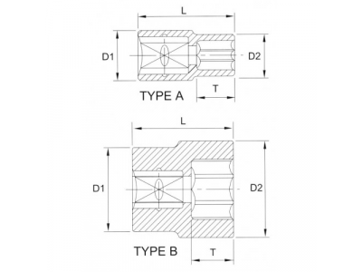 Головка торцевая 12гр. 3/8" 20мм от LICOTA Головка торцевая 12гр. 3/8" 20мм